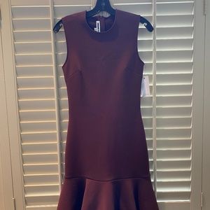 Alexander McQ dress size small NWT wine color
